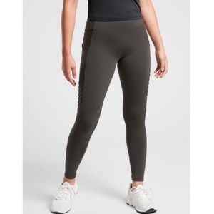 Athleta Girl Moto-vation 2.0 Tight, color Black Olive, girls size L/12